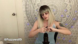 Nail Goddess demands nail-bitch pays for her claws ASMR