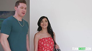 Passionate fucking in the bedroom with beautiful Latina Savannah Sixx