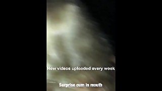 Glory hole surprise cum