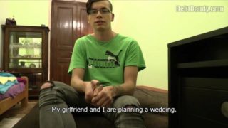 Geeky dude in debt gets drilled hard in a POV anal video