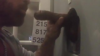 Stud Gives Head Service to Black Dick Traveler at Gloryholes in Philly