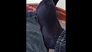 Black sock tease