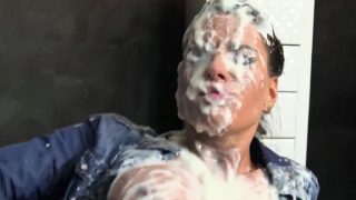 Bukkake fake cum facial