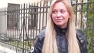 Stunning Czech Blonde Sucks Cock and Gets Fucked For Money