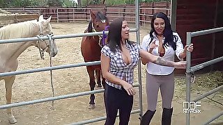 Busty Barnyard - Two Lesbian Bombshells Cram Their Twats With Missy Martinez And Lylith Lavey