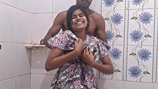 Cute Desi chick with a lovely smile is fucked in the bathroom