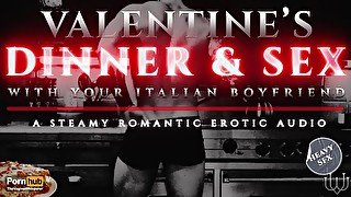 Valentine's Meal: Italian Boyfriend Cooks You Dinner & Passionately Fucks You In The Kitchen [Audio]