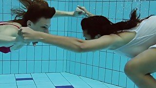 Lera and Sima Lastova sexy underwater girl