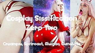 Zero Two Cosplay Sissification Darling Franxx OmankoVivi Femdom Latex FULL