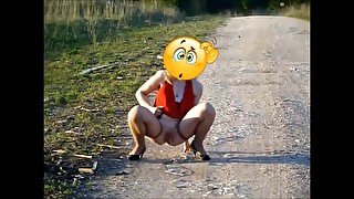 Golden Rain 16 - Girl piss in road