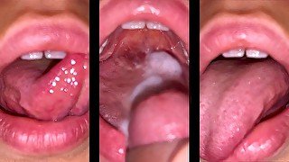 CLOSE UP CUMSHOT DEEP IN KIT'S THROATH