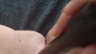 Fucking My Ssbbw Pussy with Black Dildo