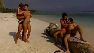 Foursome on the beach