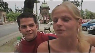 Blonde amateur slut fucked in public