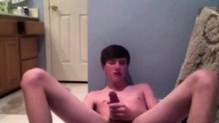 young boy in socks jerking off