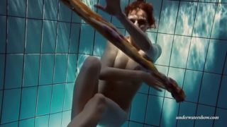 Excuisite euro girl lera swimming and undressing underwater