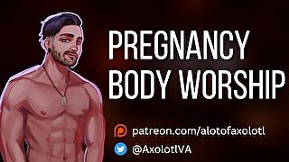 [M4F] Pregnancy Body Worship  SFW Husband ASMR Audio Roleplay