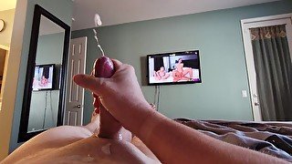 Mid-Day Stroke with Huge Cumshot