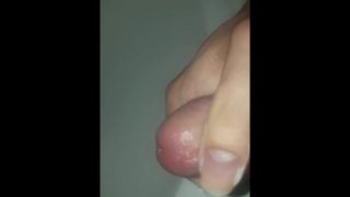 Stroking My Chubby Penis Head Before Work