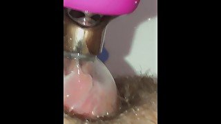 Big clit gets intense orgasm