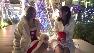 キャンギャルサンタ美女をクリスマス当日にナンパ