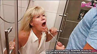 German mature Housewife fucks younger guy and caught from husband