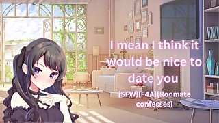 [SFW] [F4A] ASMR Girlfriend Roleplay roommate confesses she has a crush on you