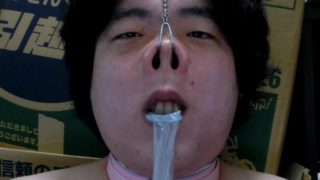 Nose hook masturbation4