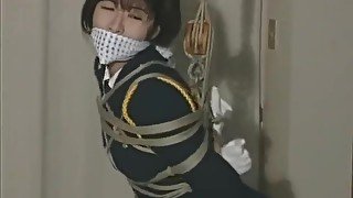 Japanese Policewoman helplessly bound