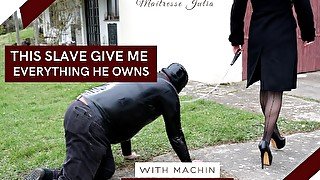 Maitresse Julia - This slave gives me everything he owns Part 2- Female Domination - Latex Femdom