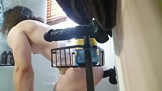 Sissy Riding in Shower