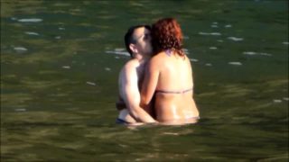 Sexy redhead wife having fun with her man in the outdoors