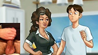 Cleaning lady fucked - summertime saga game porn