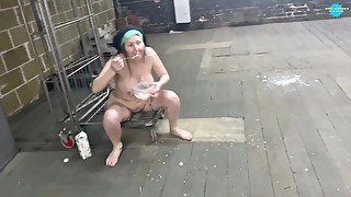 Street Girl dancing naked