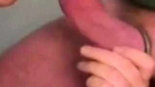 Hard cock sucking and cumming on his tongue