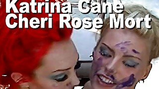 Cheri Rose Mort & Katrina Cane lesbian messy fetish femdom