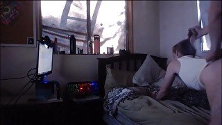 blonde fucked hard from behind on webcam