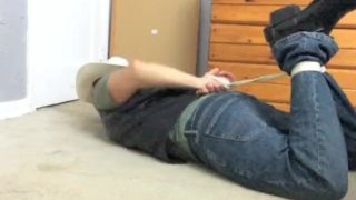 Cowboy Hogtied and Ballgagged