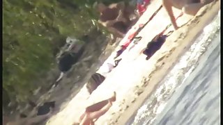 Nude beach sexy girls craze voyeur video