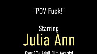 Point Of View With Busty Cougar Julia Ann Face & Pussy Fucking A Cock!