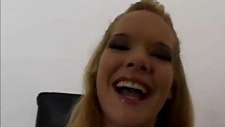 POV blonde is fucked hard in missionary pose