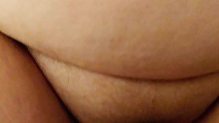 Rubbing cock on BBW Wife's clit