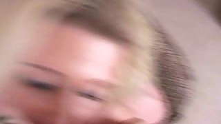 Hot blonde MILF sucking dick 3