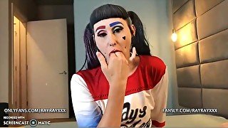 RAY RAY XXX QUICKIE: RAY RAY XXX Gets nasty dressed up as Harley Quinn