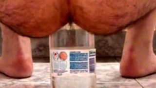 extreme ass insertion with 2 plastic bottles