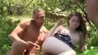 Amateur Teen Gangbanged outdoor