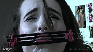 Extreme torture and abuse for tied up brunette teen Brooke Johnson