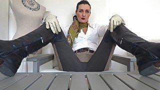 Boot soles licking tasks from your boot mistress