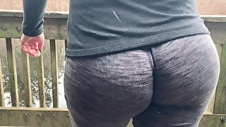 Wedgie Pants On a Fat Booty Step Mom At a Public Park