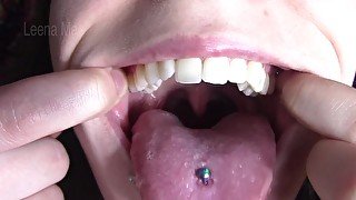 Close Up of Tongue and Uvula Mouth Fetish